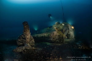B-17 Flying Fortress laying on 75meter depth near the isl... by Rene B. Andersen 